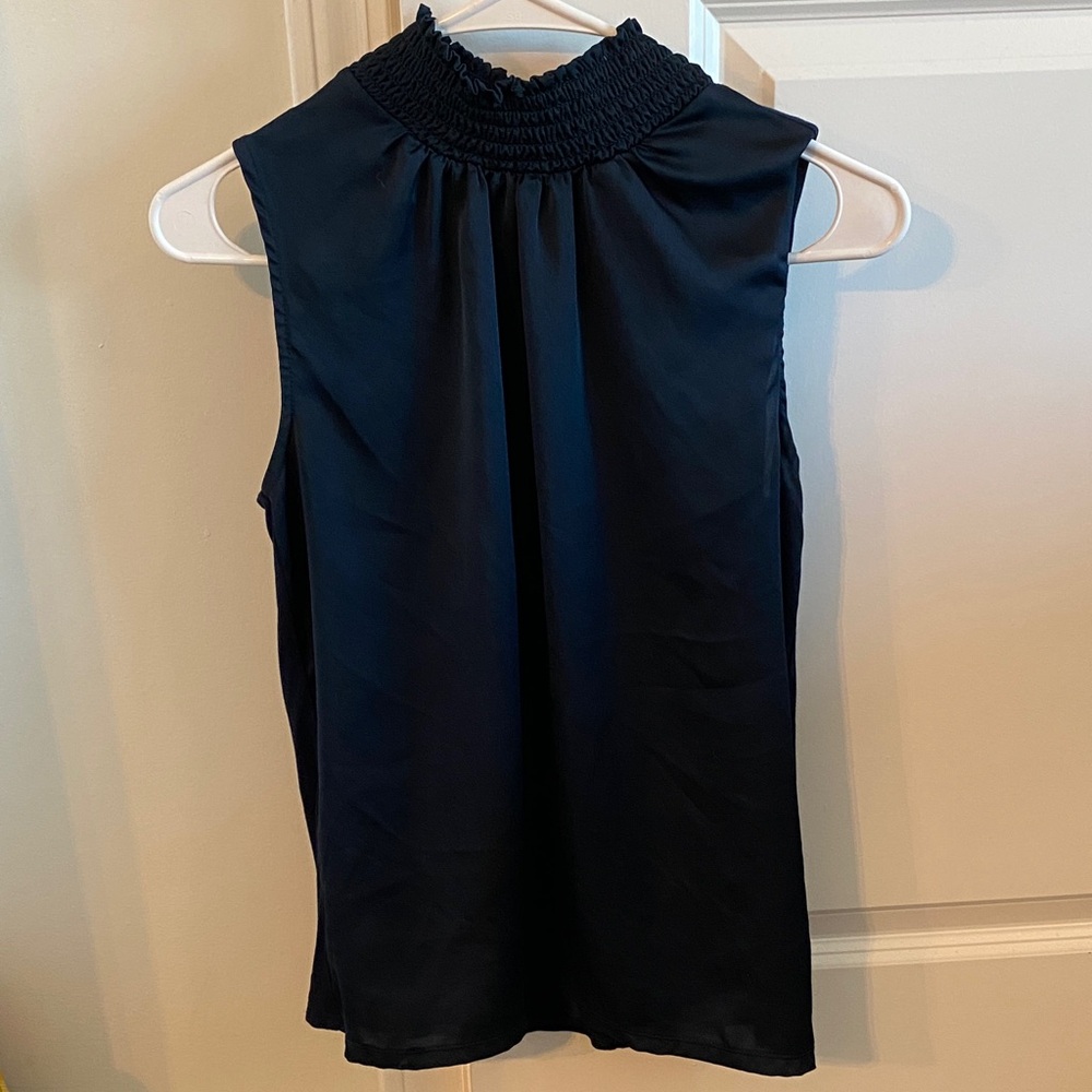 Ann Taylor Facrtory Navy Sleeveless Top